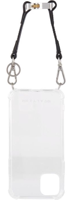 1017 ALYX 9SM Transparent Small Leather Strap iPhone 11 Case