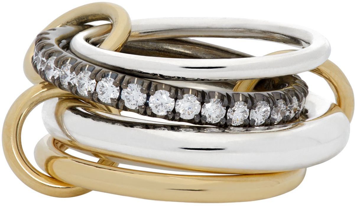Spinelli Kilcollin Silver & Gold Janssen Four-Link Ring