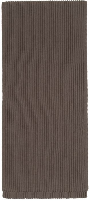 Rick Owens Taupe Long Knit Scarf