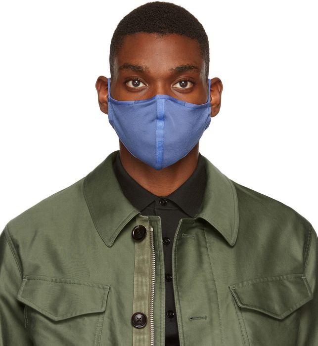 TOM FORD Blue Logo Face Mask