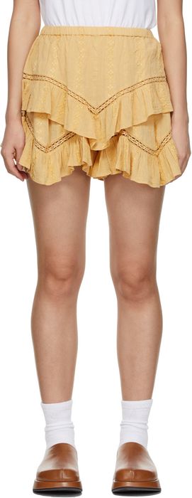 Isabel Marant Etoile Yellow Cotton Jocadia Shorts