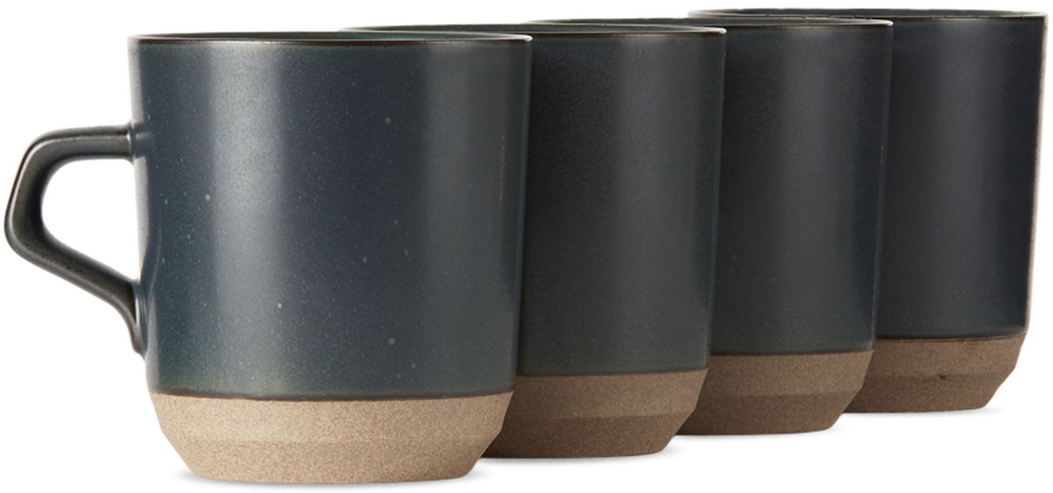 KINTO Black Ceramic Lab CLK-151 Large Mug Set, 14 oz