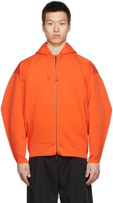 rito structure Orange Recycled Zip Hoodie