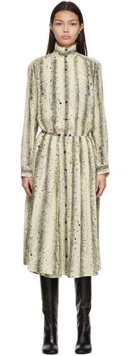 Lemaire Yellow Printed Apron Dress