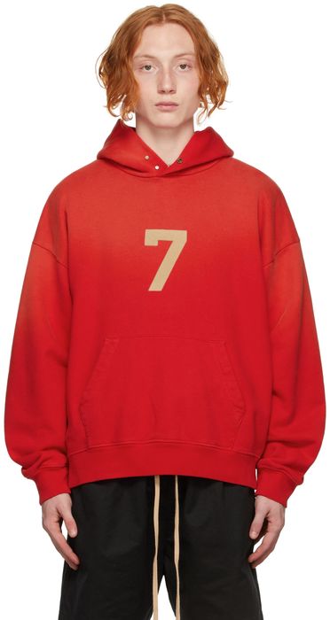 Fear of God Red '7' Hoodie