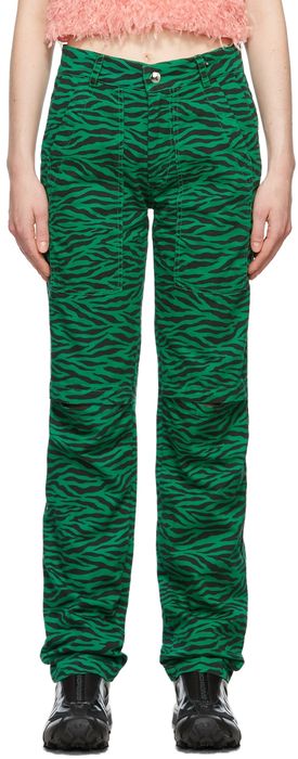KkCo Green and Black Zebra Carpenter Jeans