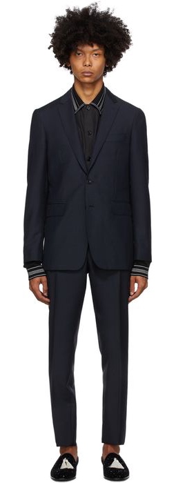Burberry Blue Slim Suit
