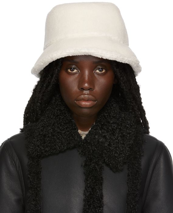 Stand Studio Off-White Faux-Shearling Wera Bucket Hat