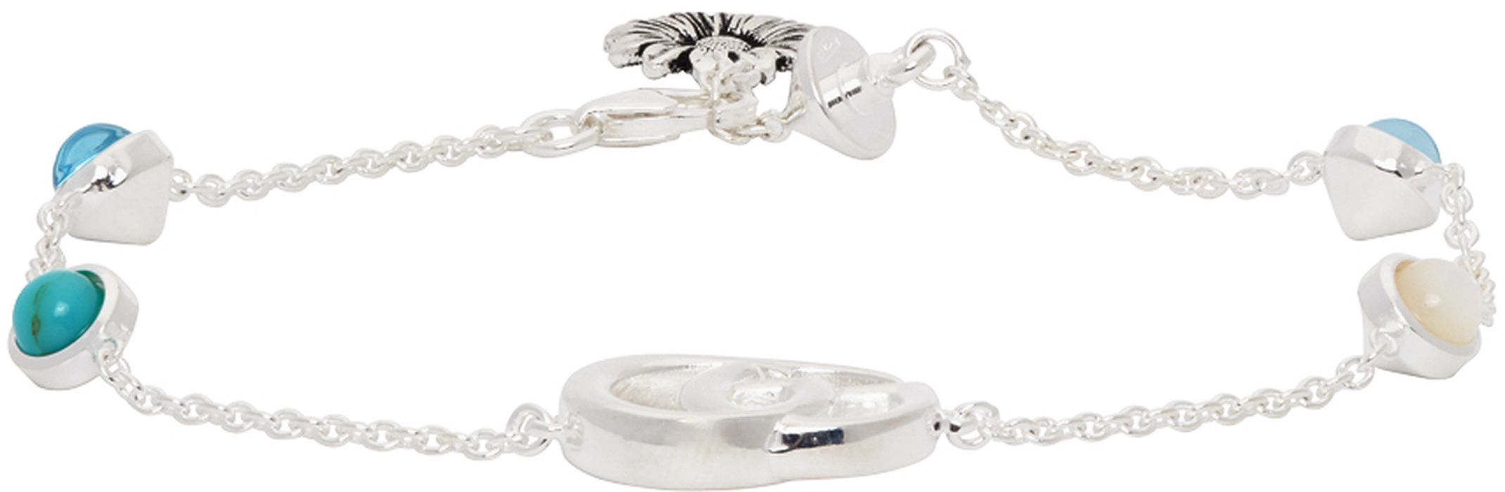Gucci Silver GG Flower Bracelet