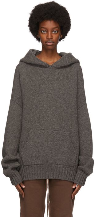 Fear of God Grey Brushed Knit Hoodie