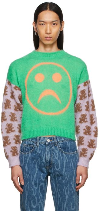 Ashley Williams Green Sad Teddies Sweater