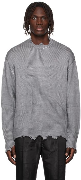 C2H4 Grey Filtered Reality Arc Sculpture Sweater