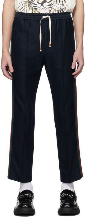 Gucci Navy Cotton Piqué Sweatpants