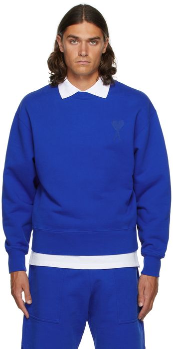 AMI Alexandre Mattiussi Blue Ami de Caur Oversize Sweatshirt