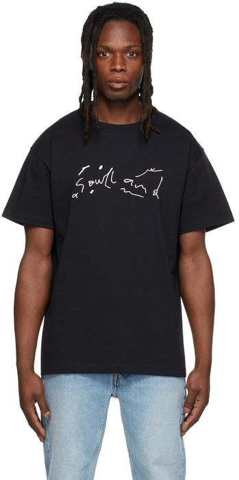 Soulland Black Scribble Logo T-Shirt