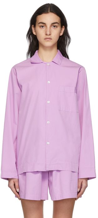 Tekla Purple Pyjama Shirt