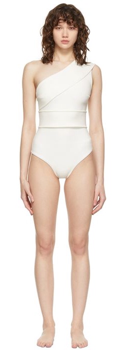 Haight Off-White Crepe Maria One-Piece Swimsuit