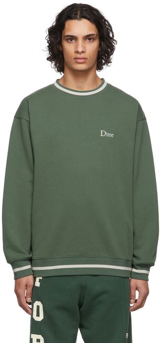 Dime Green Classic French Terry Crewneck