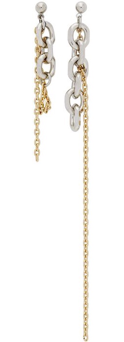 Justine Clenquet Silver & Gold Dana Earrings