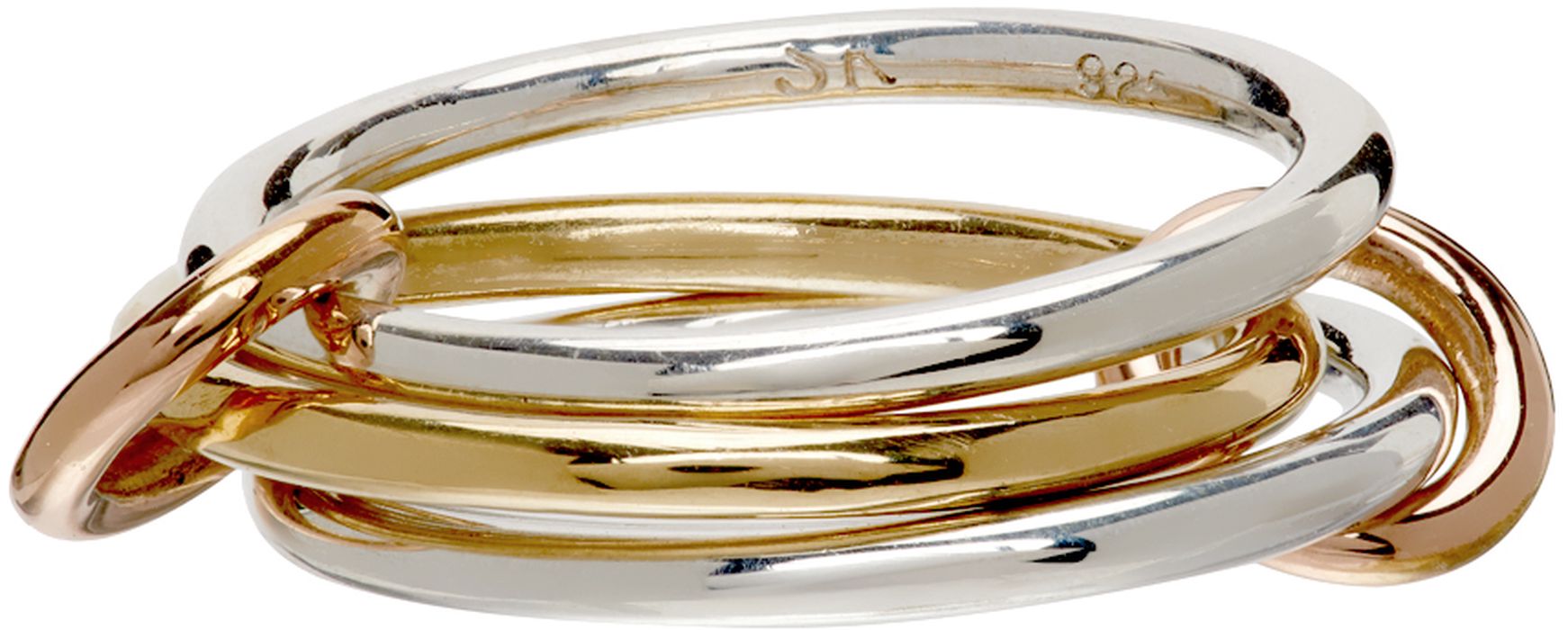 Spinelli Kilcollin Gold & Silver Solarium Three-Link Ring