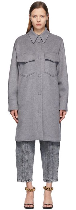 Stella McCartney Grey Kerry Short Coat