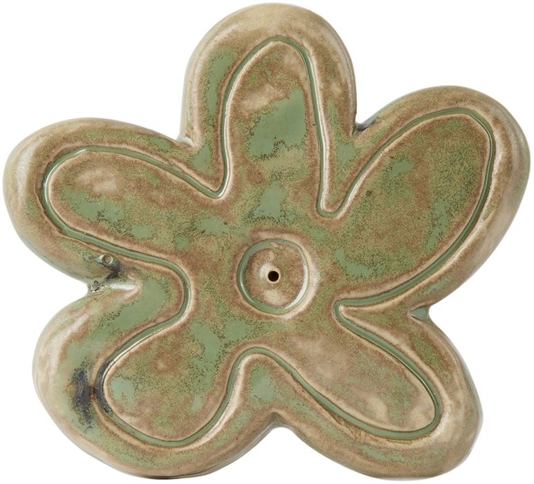 Cremate London SSENSE Exclusive Green Hippy Daisy Incense Stand
