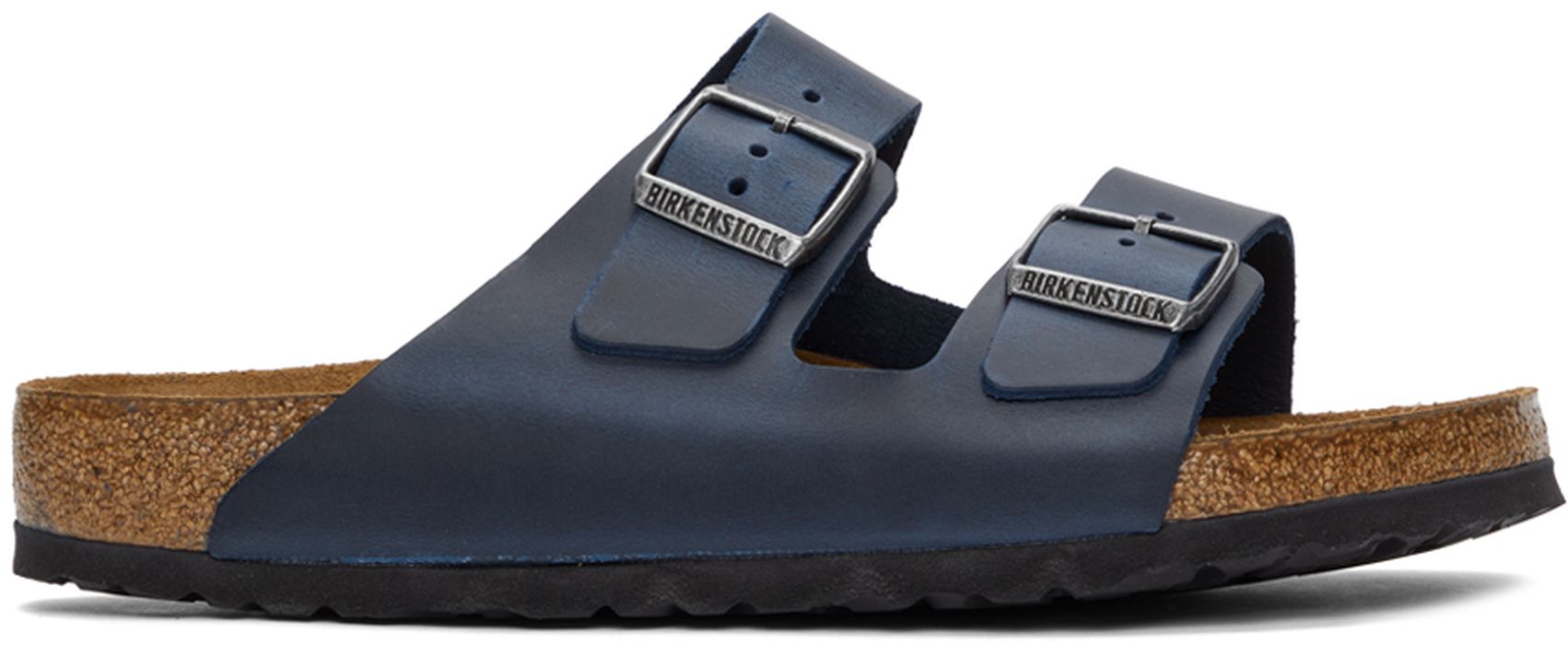 Birkenstock Navy Oiled Leather Arizona Sandals