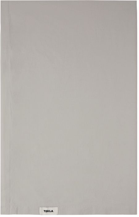 Tekla Grey Percale Flat Sheet