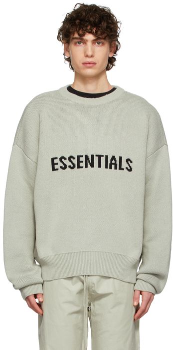 Essentials SSENSE Exclusive Green Knit Pullover Sweater