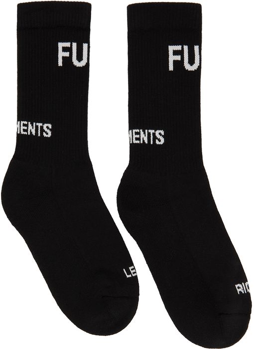 VETEMENTS Black 'Fuck' Socks