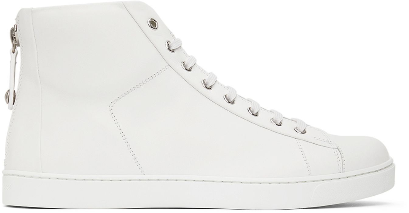 Gianvito Rossi White High Top Sneakers