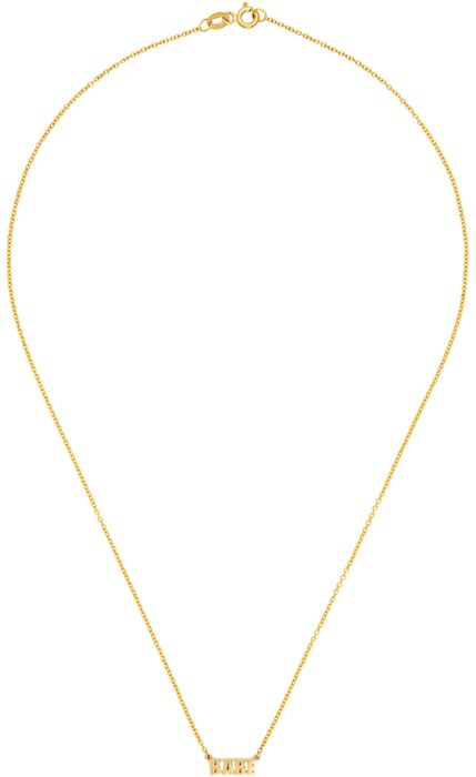 Established Gold 'Babe' Word Necklace