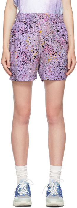 MCQ Purple Hyper Speckle Shorts
