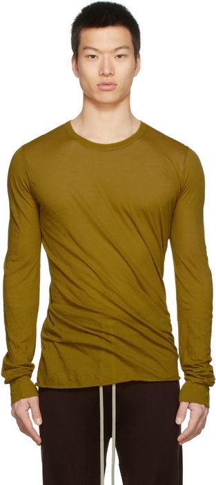 Rick Owens Green Basic Long Sleeve T-Shirt