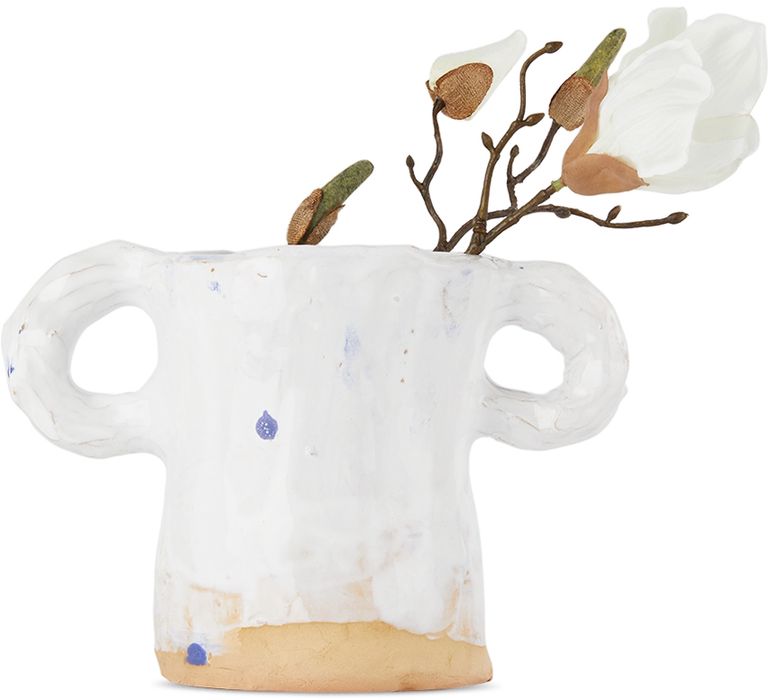 Niko June White Ceramic Studio 01 Vase