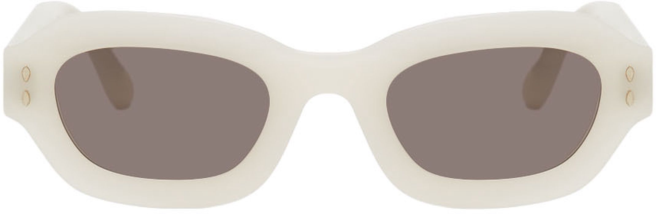 Isabel Marant White Rectangular Sunglasses