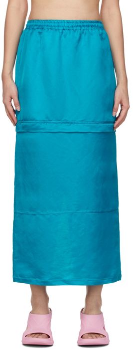 BONBOM Blue Two-Way Zip Skirt