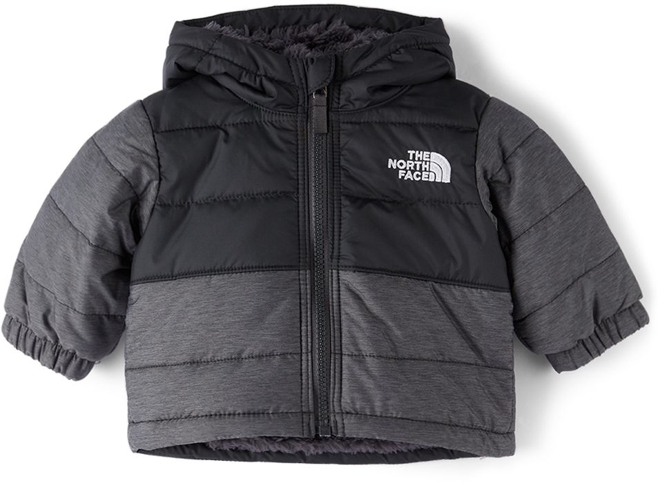 The North Face Kids Reversible Baby Black & Grey Mount Chimbo Puffer Jacket
