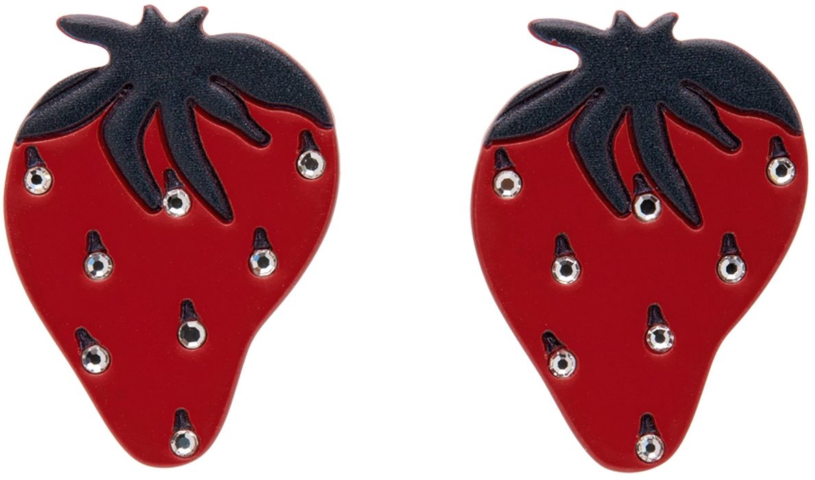 JW Anderson Red Strawberry Earrings