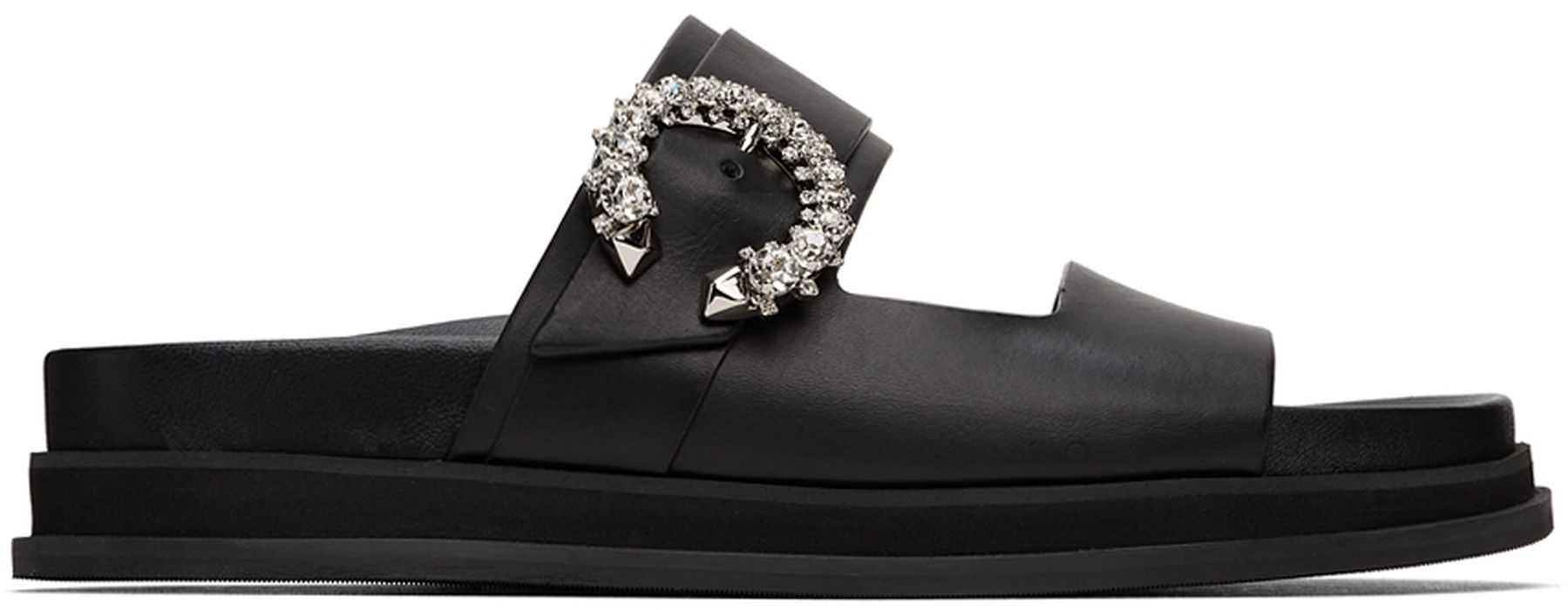 Jimmy Choo Black Marga Slide Sandals