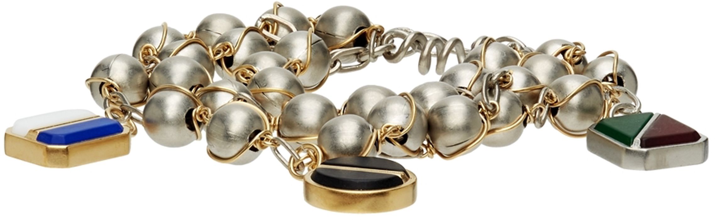 Maison Margiela Silver & Gold Beaded Bracelet