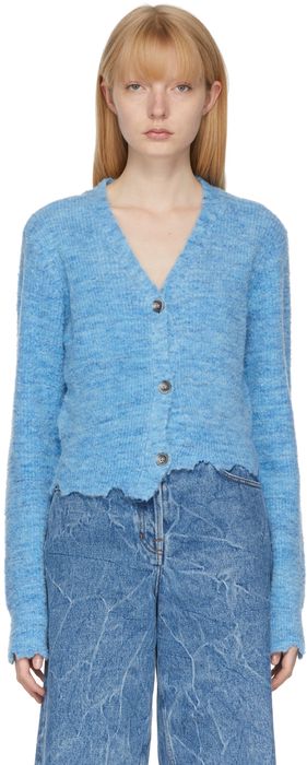 Andersson Bell SSENSE Exclusive Blue Damaged Lua Cardigan