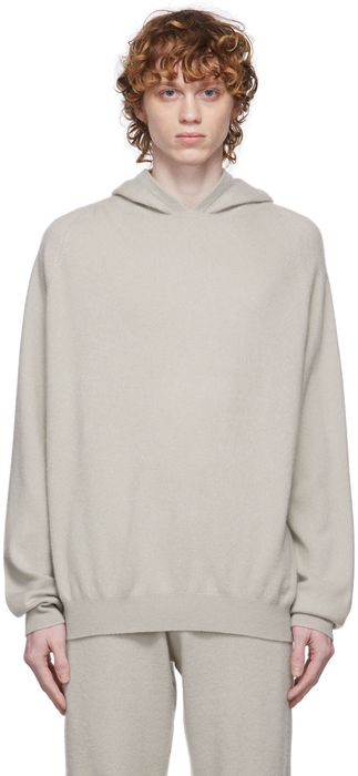 Frenckenberger SSENSE Exclusive Taupe Cashmere Hoodie