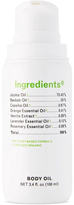 Ingredients® Body Oil, 100 mL