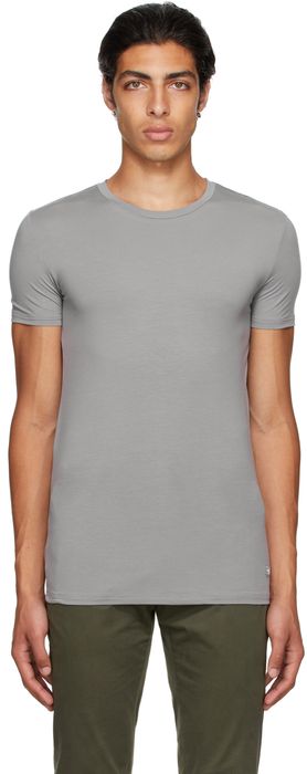 Ermenegildo Zegna Grey Micromodal Crewneck T-Shirt