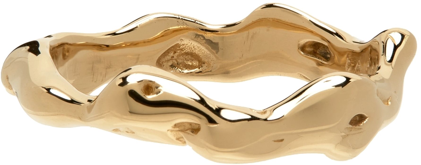 Faris Gold Lava Band Ring