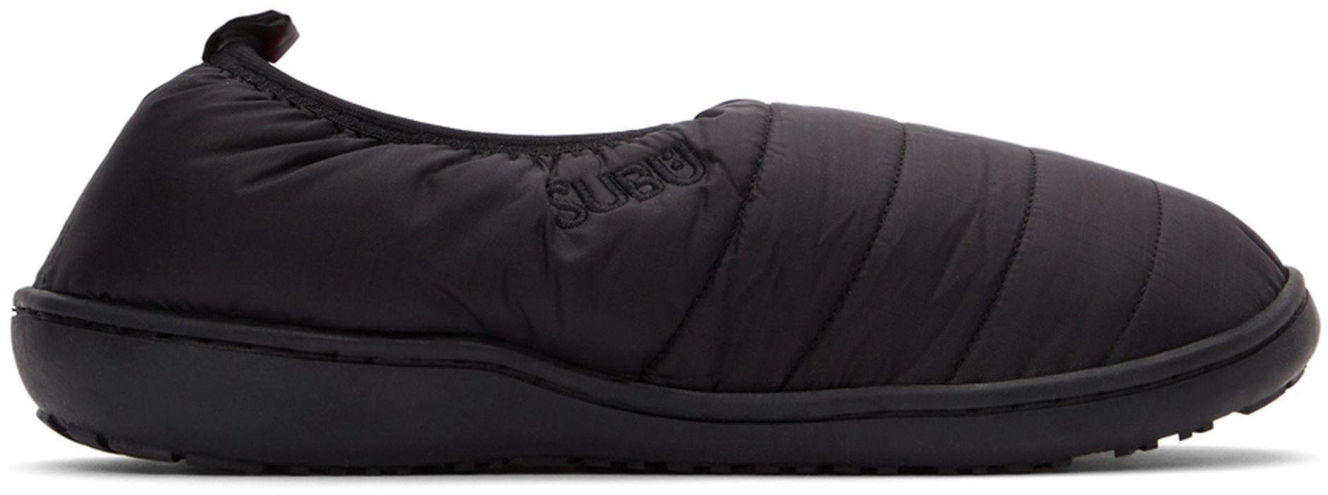 SUBU Black Quilted Packable Slippers
