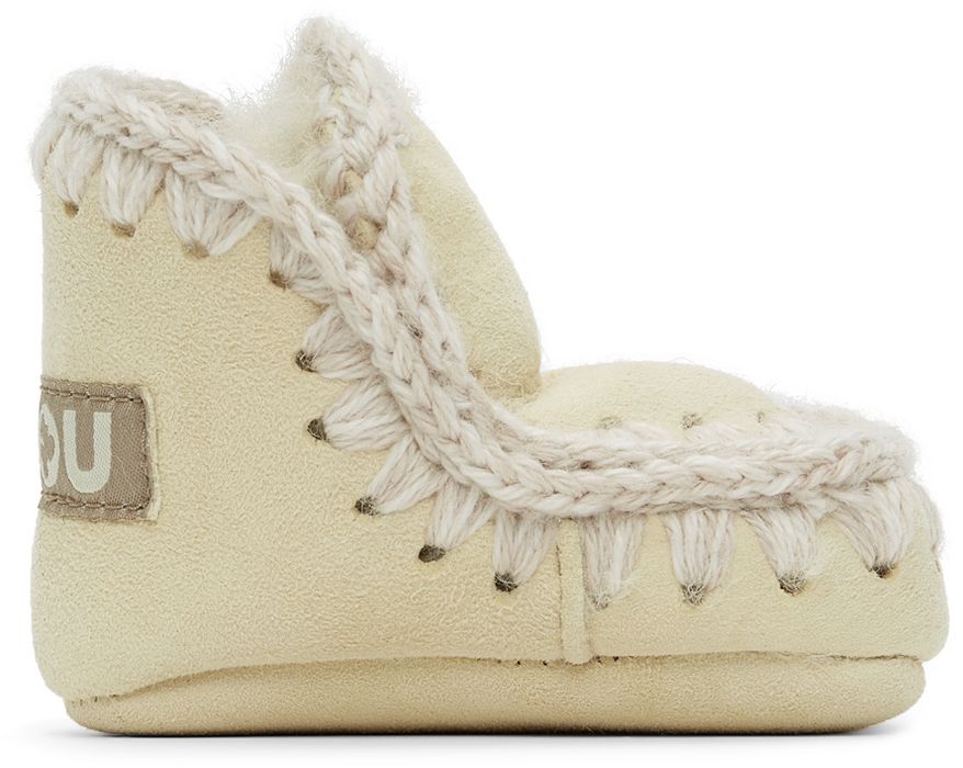 Mou Baby Off-White Suede Pre-Walkers