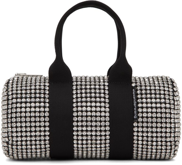 Alexander Wang White Crystal Mini Cruiser Duffle Bag