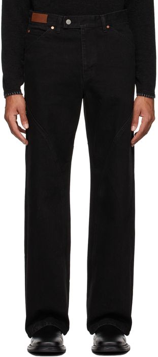 Andersson Bell Black Lucas Contrast Panel Jeans